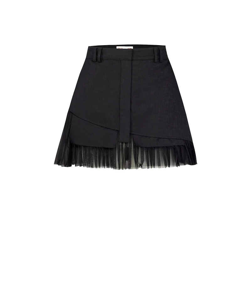 Pcfg Women's Black Pleated Skirt