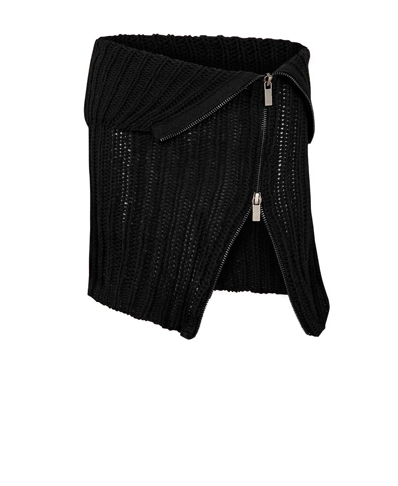 Pcfg Women's Cashmere Blend Zippered Knit Skirt