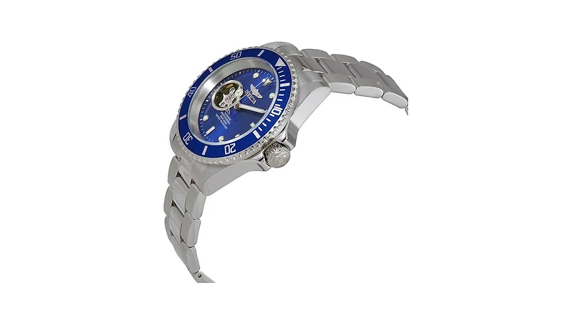 Invicta Men's 20434 Pro Diver Automatic 3 Hand Blue Dial Stainless Steel Watch