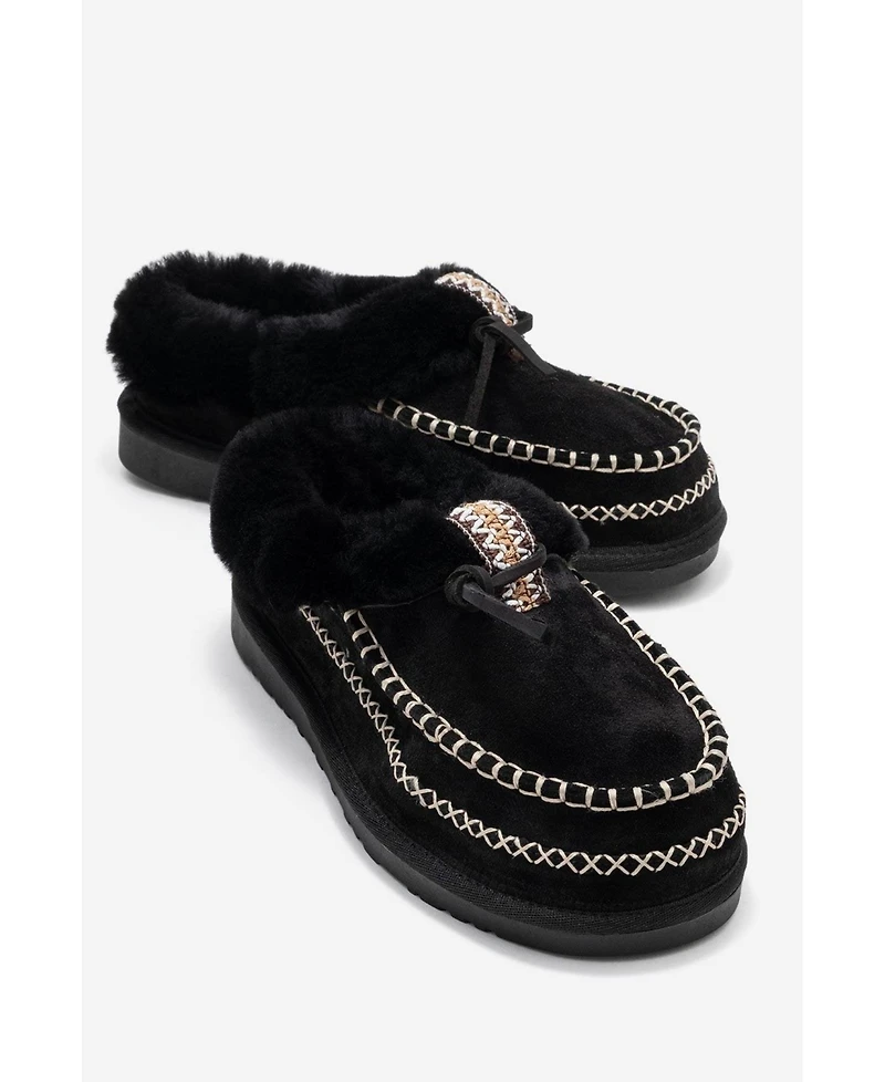 Noriel Leather Moccasin Slippers (Women)