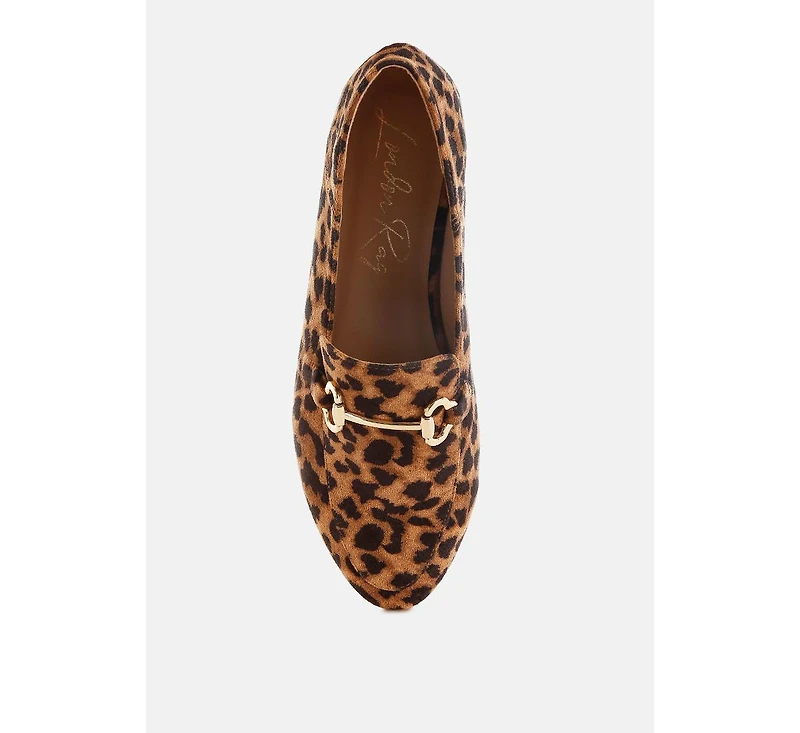 London Rag Womens Noltas Horsebit Embellished Flat Loafers