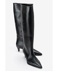 Forever & Always Shoes Siora Leather Knee High Boot (Women)