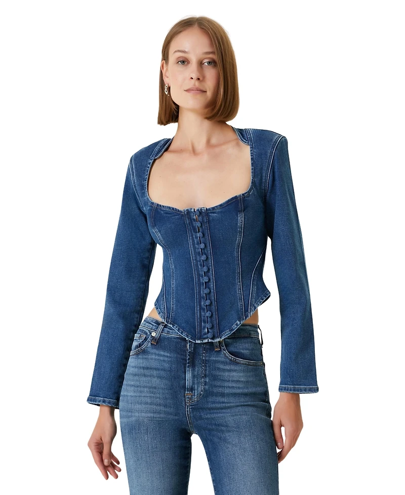Pcfg Women's Denim Corset Top
