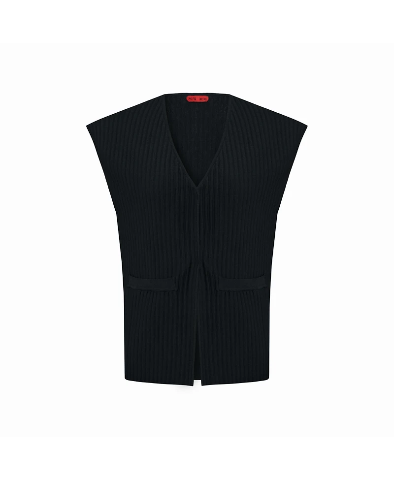 Pcfg Women's Men's Relaxed-Fit Sleeveless Knit Sweater Vest