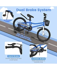 Sugift 18 Feet Kids Bike with Removable Training Wheels