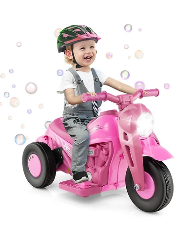 Sugift 6V Kids Electric Ride on Motorcycle with Bubble Maker and Music