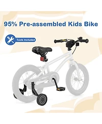 Sugift 14 Inch Kids Bike Bicycle for Boys Girls 3-5 with High Carbon Steel Frame