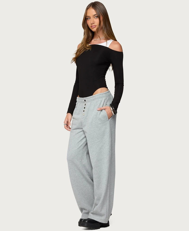 Edikted Women's Lorelle Wide Leg Sweatpants
