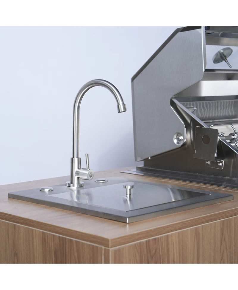 Mondawe 32" Built-In Gas Grill Outdoor Kitchen with Infrared Burner