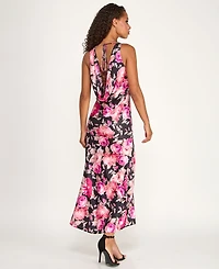 Katia Rae Women's V-Neck Drape Back Midi Dress