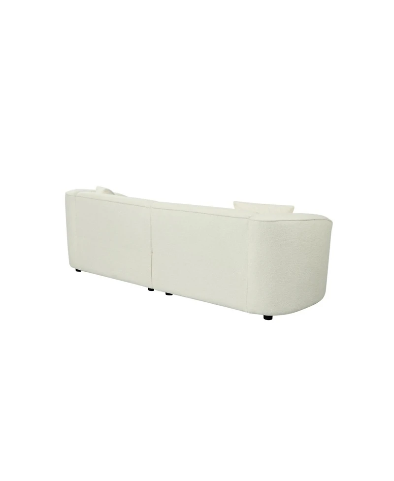 Streamdale Furniture Streamdale 87" Curved Contemporary Beige Sofa: Plush, Streamlined, Durable - Stylish Living