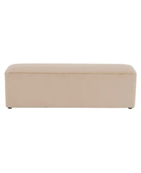 Streamdale Furniture Streamdale Almond Long Plush Ottoman, Modern Simple Footstool and Seat for Home Use