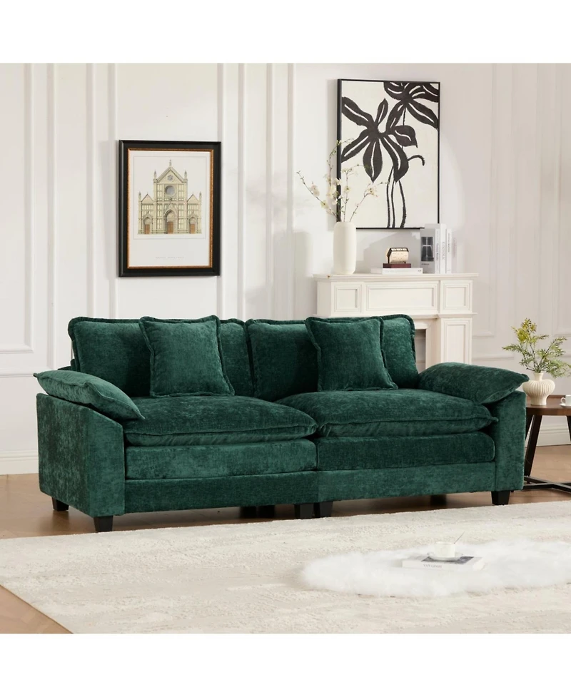 Streamdale Furniture Cloud Couch: Ultimate Comfort Chenille Sofa with Ergonomic Support