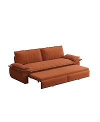 Streamdale Furniture Orange 73.2" Queen Pull Out Sofa Bed, 3-in-1 Convertible Sleeper