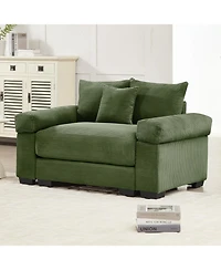 Streamdale Furniture Streamdale Oversized Cloud Modular Sectional Couch, Premium Soft Corduroy, Green