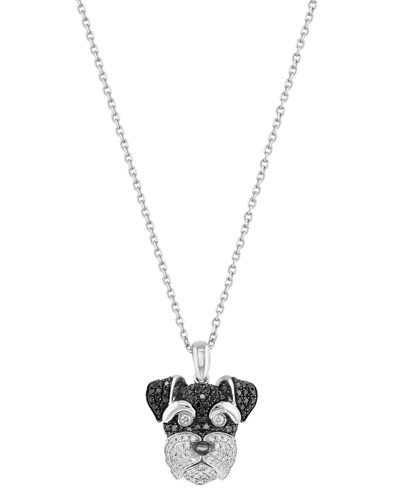 Effy Collection White & Black Diamond Pendant Necklace (5/8 ct. t.w.) in 14k White Gold