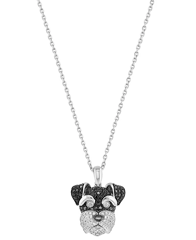 Effy Collection White & Black Diamond Pendant Necklace (5/8 ct. t.w.) in 14k White Gold