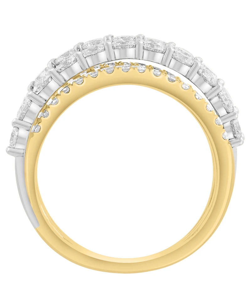 Effy Collection Diamond Ring (2-1/10 ct. t.w.) in 14k White & Yellow Gold