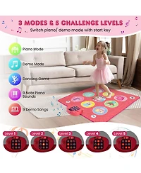 Hongge Kids Dance Mat Game Toy With Music Keyboard Sounds And Adjustable Volume