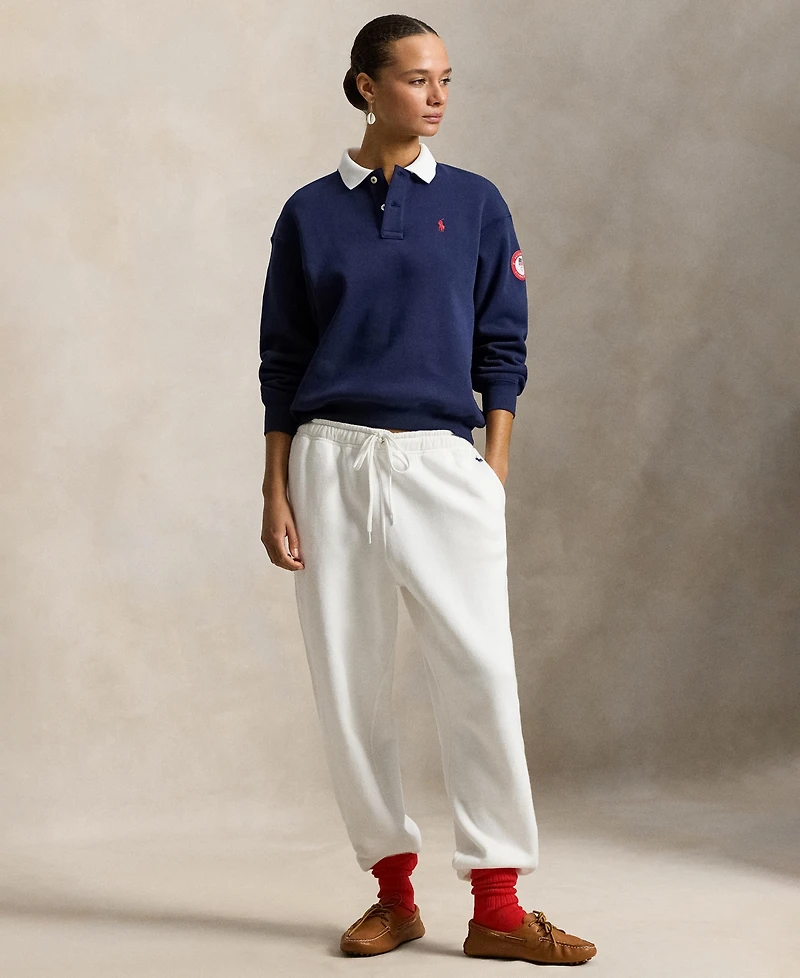 Polo Ralph Lauren Women's Polo-Collar Fleece Pull-On Sweatshirt