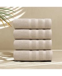 Hearth & Harbor Luxury Soft Absorbent 100% Ring Spun Cotton Hand Towels for Bathroom, Shower, Spa - 4 Piece Towel Set