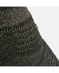 Pre-Owned Balmain Women's Black Lurex Patterned Knit Mock Neck Mini Dress