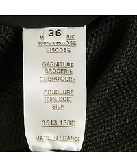 Pre-Owned Balmain Women's Black Beaded Canvas Mini Dress