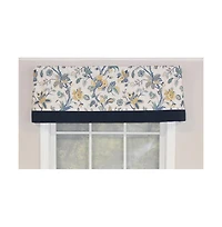 Rlf Home Gianna Banded Valance Spa. 3" Rod Pocket, Contrast bottom banding. 50"W x 16"L