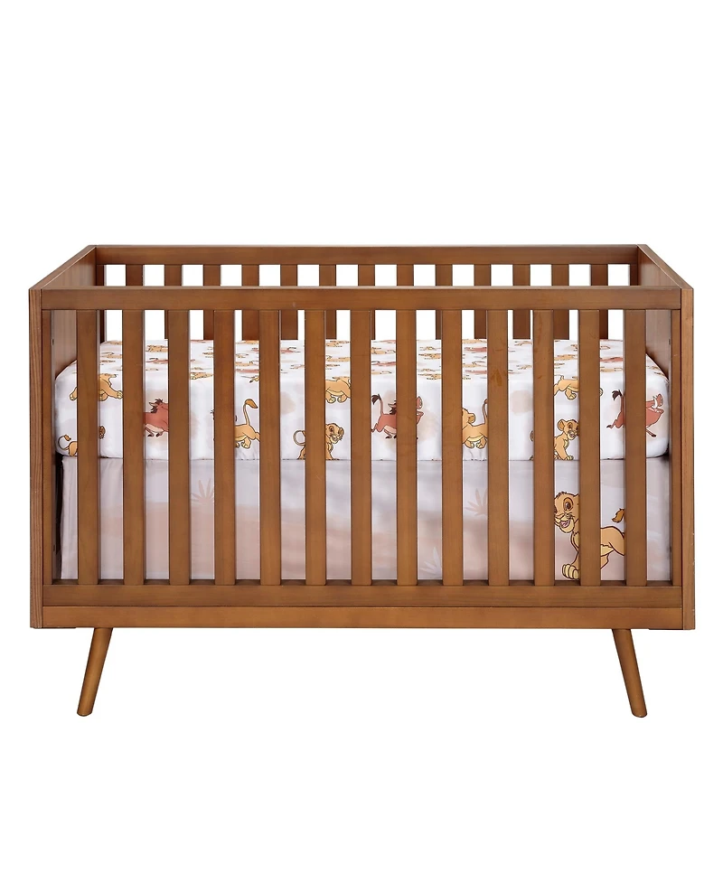 Lambs & Ivy Disney Baby Lion King Safari Fitted Crib Sheet - White