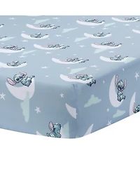 Bedtime Originals Baby Disney Stitch Soft Microfiber Blue Fitted Crib Sheet
