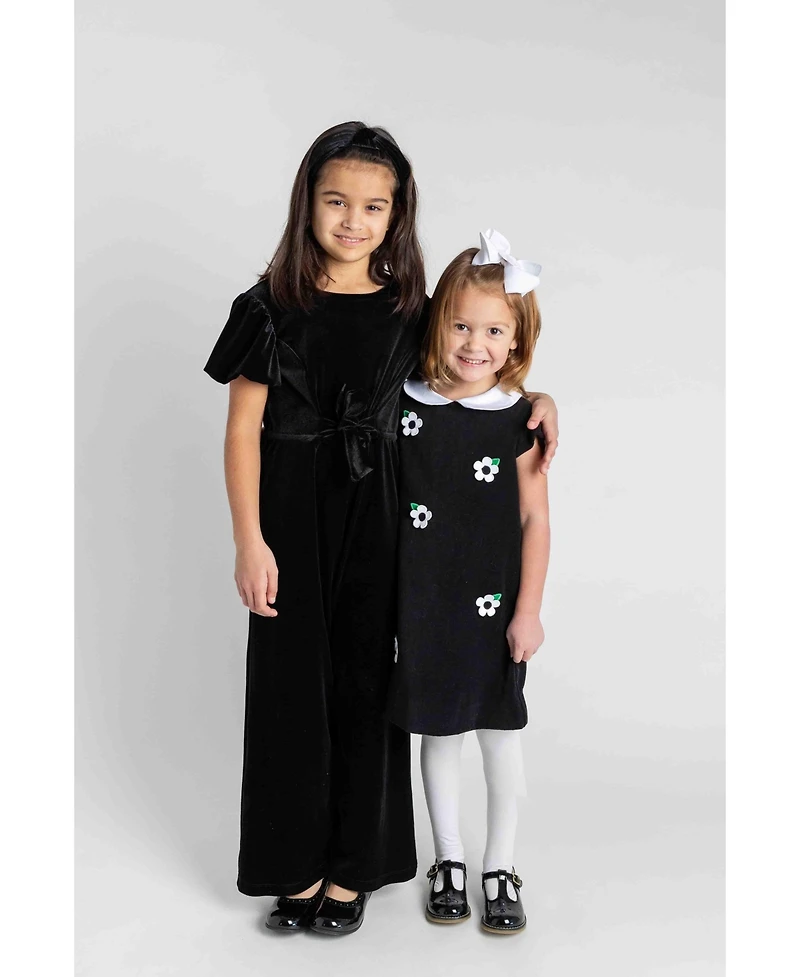 Florence Eiseman Big Girls Black Velvet Jumpsuit