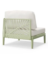 Modern Outdoor Polypropylene Resin Deep Seating Sectional Corner Chair
