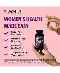 Saw Palmetto + Biotin Capsules, Havasu Nutrition, 60ct