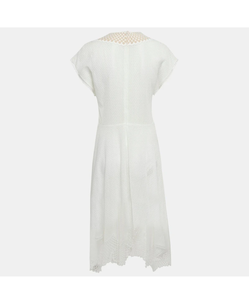 Pre-Owned Stella Mccartney Women's White Lace Asymmetric Dress