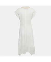 Pre-Owned Stella Mccartney Women's White Lace Asymmetric Dress