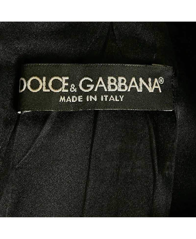 Pre-Owned Dolce & Gabbana Women's Black Crepe Lace Detail Mini Dress