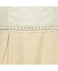 Pre-Owned Chloe Women's Cream Jute And Silk Sleeveless Mini Dress