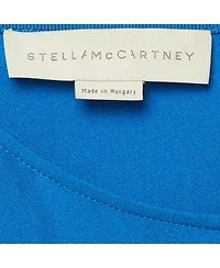 Pre-Owned Stella Mccartney Women's Blue Stretch Crepe Asymmetric Mini Dress