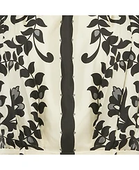 Pre-Owned Chloe Women's Black/white Printed Silk Sleeveless Knee-Length Dress