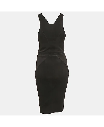 Pre-Owned Givenchy Women's Black Knit Sleeveless Zip Detail Bodycon Dress