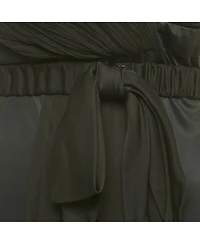 Pre-Owned Versace Women's Black Jersey & Silk Halter Neck Backless Belted Mini Dress