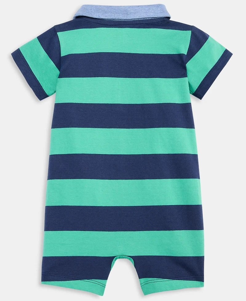 First Impressions Baby Boys Polo Rugby Striped Sunsuit, Exclusively at Macy's