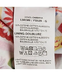 Pre-Owned Dolce & Gabbana Women's Multicolor Carretto Con Rose Print Cotton Flouce Dress