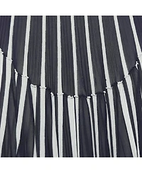 Pre-Owned Chloe Women's Navy Blue White Vertical Stripe Cotton Knit Midi Dress