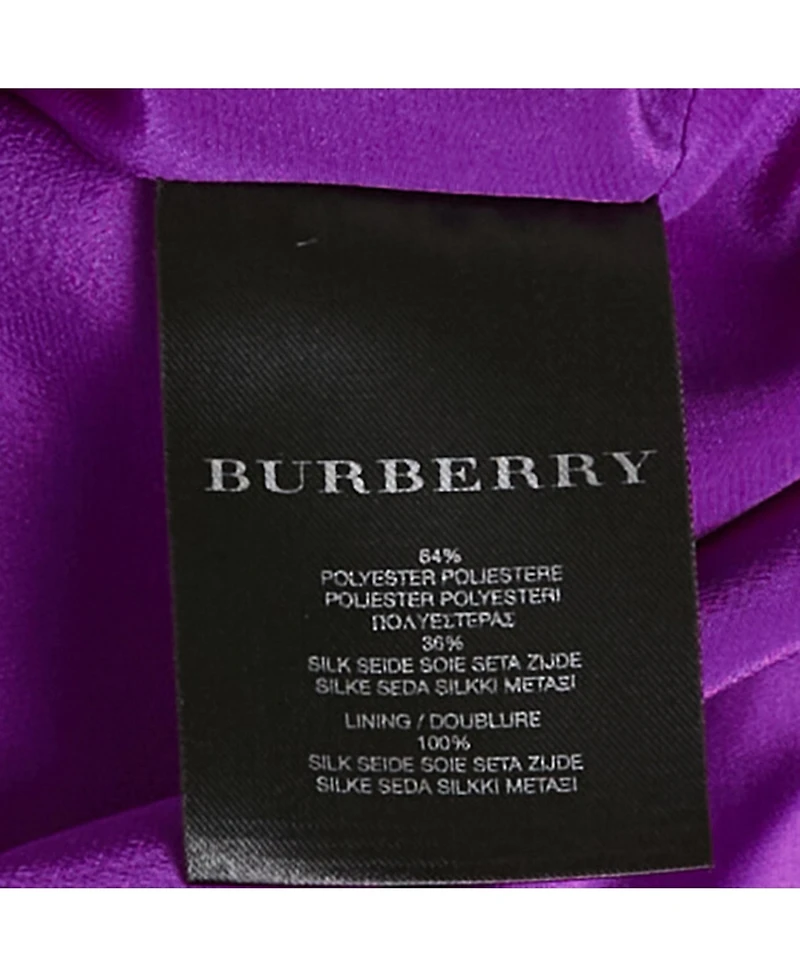 Pre-Owned Burberry Women's Purple Satin Shift Dress