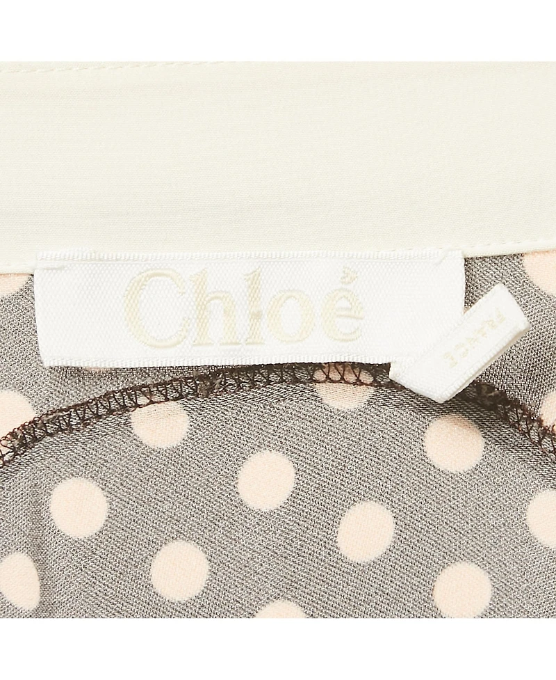 Pre-Owned Chloe Women's Pre-Owned Chloé Brown Printed Crepe & Silk Maxi Dress