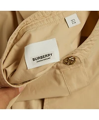 Pre-Owned Burberry Women's Beige Cotton Monogram Embroidered Cotton Abbie Mini Dress