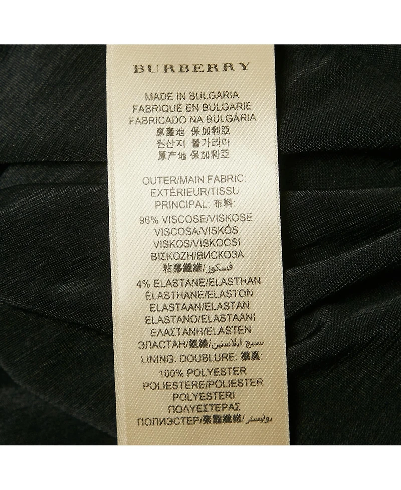 Pre-Owned Burberry Women's London Black Jersey Draped V-Neck Top