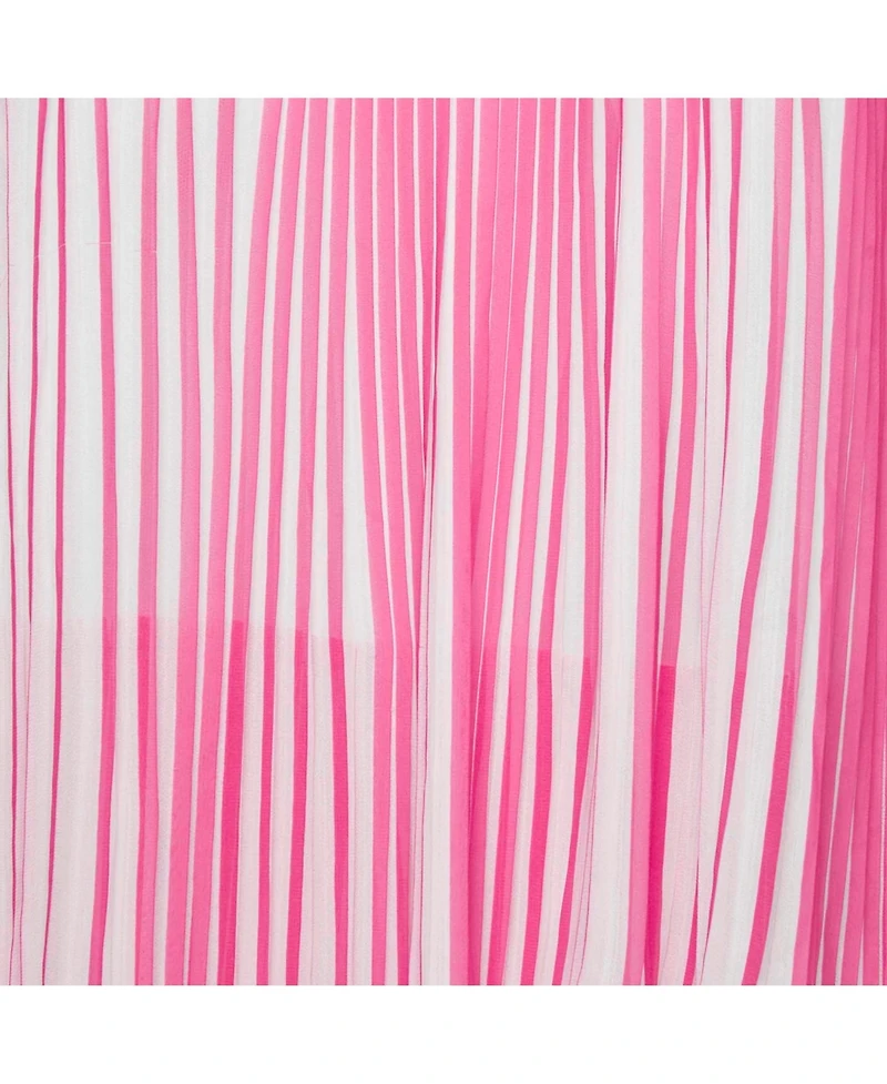 Pre-Owned Stella Mccartney Women's Pink/red Pleated Crepe Sleeveless Dress