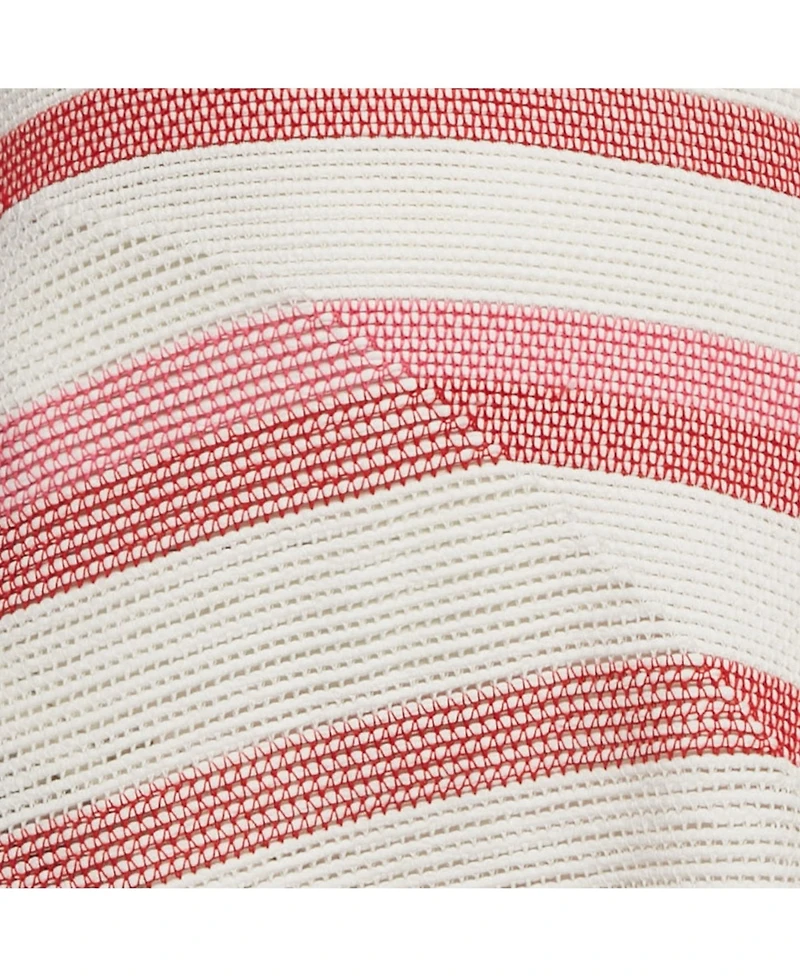 Pre-Owned Stella Mccartney Women's White/pink Open Striped Knit Fringe Detail Dress